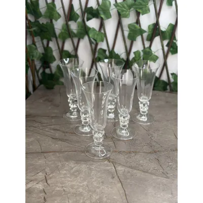 Kristal Sade Flüt Bardak Takımı